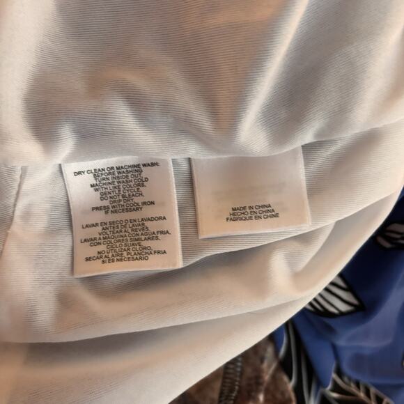 Kasper Plus Size 2X Blue Floral Lined Sheath Dress EUC - Picture 8 of 8